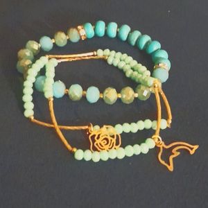 3 stretched bracelet.